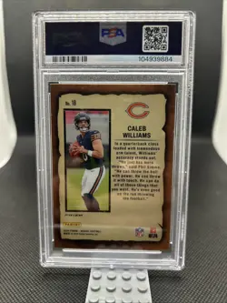 2024 Panini Mosaic Notoriety Caleb Williams #18 Green Mosaic Prizm (RC) PSA 10 - Image 2