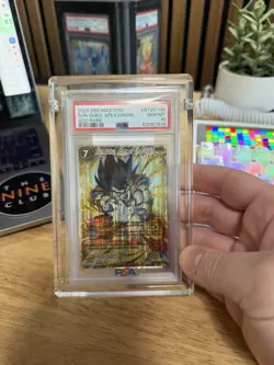 Bandai Son Goku, Apex of the Origin God Rare Foil BT25-148 PSA 10 DBS Masters - Image 1
