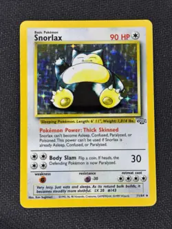 Pokemon TCG Snorlax 11/64 Jungle Holo Rare Card Near Mint Condition - Image 1