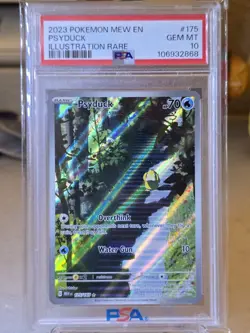 2023 Pokemon Mew En Psyduck Illustration Rare PSA 10 - Image 1