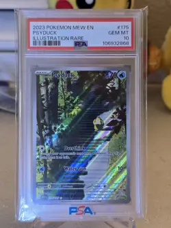 2023 Pokemon Mew En Psyduck Illustration Rare PSA 10 - Image 3