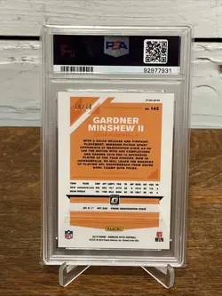 2019 Gardner Minshew RC Donruss Optic Gold Holo #d 10/10 PSA Gem Mint 10 Chiefs - Image 2