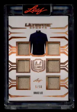 BRUCE LEE 2024 LEAF ULTIMATE SPORTS 6-PC USED WORN WARDROBE RELIC #05/10 T7005 - Image 1