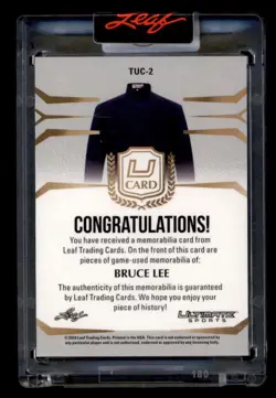 BRUCE LEE 2024 LEAF ULTIMATE SPORTS 6-PC USED WORN WARDROBE RELIC #05/10 T7005 - Image 2
