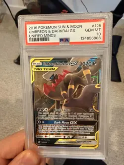 2019 Umbreon & Darkrai GX - 125/236 Unified Minds - Pokemon - PSA 10 - Image 1