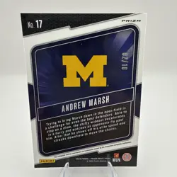 2025 Panini Prizm Draft Picks - Hype Andrew Marsh GOLD Prizm /10 (RC) - Image 3