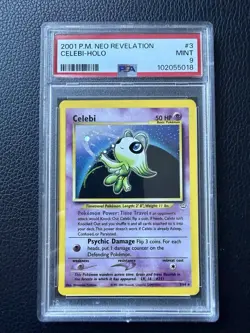 2001 Pokemon Celebi 3/64 Holo Neo Revelation PSA 9 MINT - VINTAGE CARD - Image 1