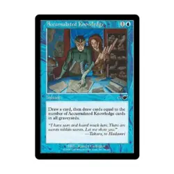 WOTC MtG Nemesis Accumulated Knowledge (C) (Foil) VG - Image 1