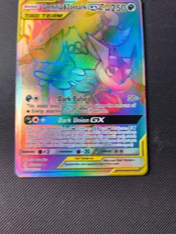 Pokemon Card Greninja and Zoroark Rainbow Rare GX 222/214 Unbroken Bonds - Image 4