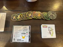 A Lot Of Pokemon Tcg Accessories Tins, Coins, Stickers - Image 3