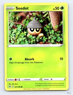 Seedot 011/196 Lost Origin Common Yuka Morii Pokemon NM - Image 1