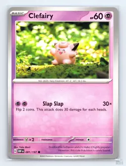 Clefairy 081/197 Obsidian Flames Common Yuka Morii Pokemon NM - Image 1