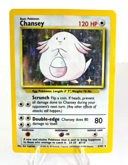 Chansey 3/102 - Base Set - Holo - Pokemon - LP - Image 1
