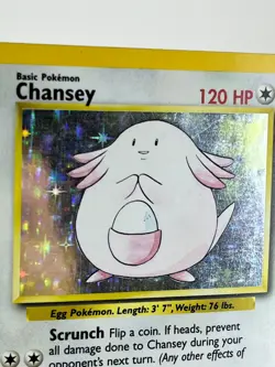 Chansey 3/102 - Base Set - Holo - Pokemon - LP - Image 2