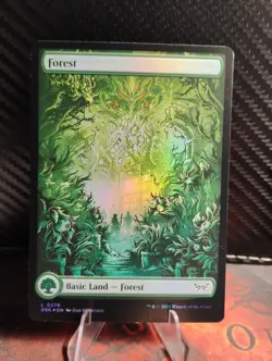 MTG Forest (0276) Full Art Land Duskmourn House Of Horror Foil - Image 1