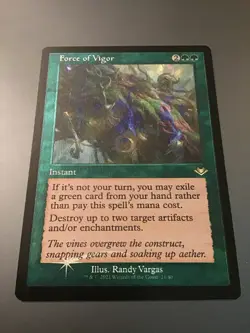 MTG Modern Horizons Retro Frame #21 Force of Vigor Etched Foil NM - Image 1