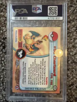 2000 Topps Chrome Charizard Pokemon Spectra Holo #6 NM-MT PSA 8 - Image 2