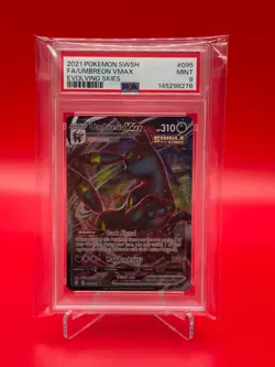 2021 POKEMON SWORD & SHIELD EVOLVING SKIES #095 FULL ART/UMBREON VMAX PSA 9 - Image 1