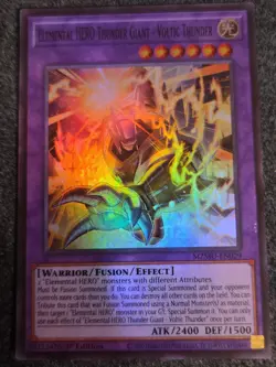 MZMU-EN029 Elemental HERO Thunder Giant - Voltic Thunder Super Rare YuGiOh! - Image 1