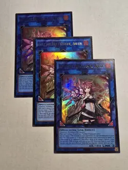 3x Hiita the Fire Charmer, Ablaze 1st Edition Ultra Rare CH02-EN043 Yu-Gi-Oh! - Image 1