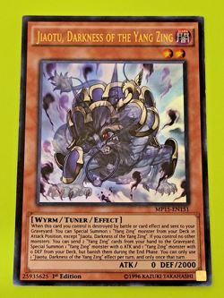 Yu-Gi-Oh Jiaotu, Darkness of the Yang Zing 1st Edition Ultra Rare MP15-EN151 Nm - Image 1