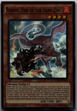 Suanni, Fire of the Yang Zing Super Rare Duelist Alliance DUEA-EN028 LP - Image 1