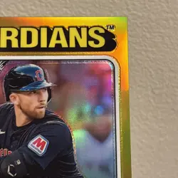 2024 Topps Heritage High Number David Fry #654 Chrome Gold 1/5 Guardians - Image 3