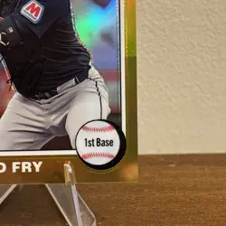 2024 Topps Heritage High Number David Fry #654 Chrome Gold 1/5 Guardians - Image 4