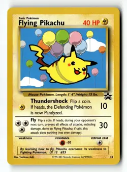 Pokemon Card Flying Pikachu LP WoTC Promo Promo 25 - Image 1