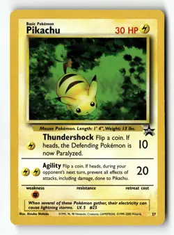 Pokemon Card Pikachu (27) Normal LP WoTC Promo 27 - Image 1