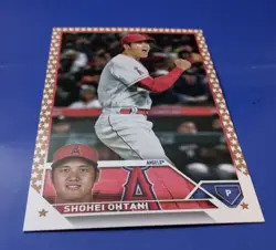 2023 Topps Shohei Ohtani Series One & Two Gold Stars #17 & 600 - Image 3