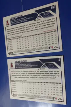 2023 Topps Shohei Ohtani Series One & Two Gold Stars #17 & 600 - Image 5