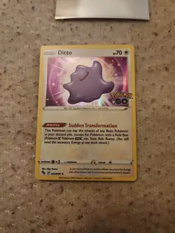 Pokemon TCG Ditto Holo Rare Card Pokemon Go 053/078 NM Condition - Image 1