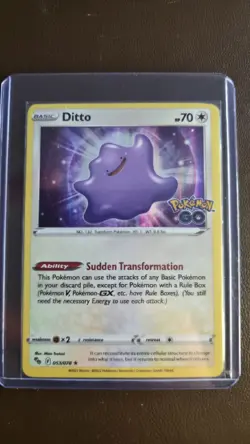 Pokemon TCG Ditto Holo Rare Card Pokemon Go 053/078 - Image 1