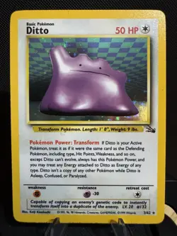 Pokemon TCG Ditto 3/62 Fossil Holo Rare LP/NM - Image 1