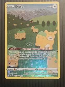 Pokemon TCG Ditto GG22/GG70 Crown Zenith Galarian Gallery Ultra Rare Holo - Image 1