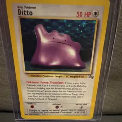 Pokemon Ditto Fossil Holo Rare Basic 3/62 Unlimited 50HP 1999 TCG English - Image 1
