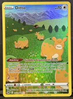 Pokemon TCG Ditto Holo Ultra Rare Card Crown Zenith-Galarian Gallery GG22/GG70 - Image 1