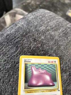 Pokemon TCG Ditto Fossil Holo Rare Unlimited 3/62 LP Condition - Image 3