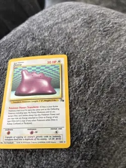 Pokemon TCG Ditto Fossil Holo Rare Unlimited 3/62 LP Condition - Image 5