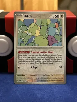 Pokemon TCG Ditto Scarlet & Violet-151 132/165 Reverse Holo Holo Rare - Image 1