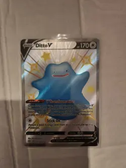 X3 Pokemon TCG Ditto V Shining Fates Sv118/Sv122 Holo Shiny Holo Rare - Image 3