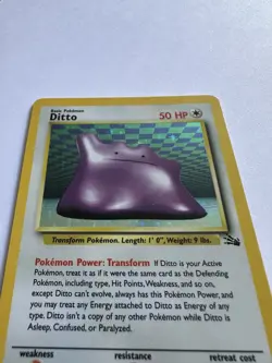 Pokemon TCG Ditto Fossil Holo 3/62 Rare Unlimited Near Mint ⭐ - Image 2