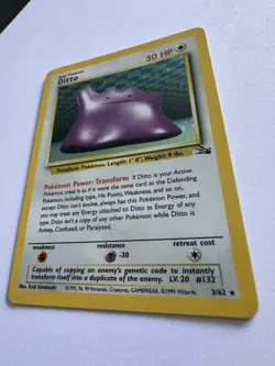 Pokemon TCG Ditto Fossil Holo 3/62 Rare Unlimited Near Mint ⭐ - Image 4