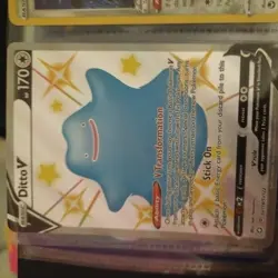 Pokemon TCG Ditto V Shining Fates Sv118/Sv122 Holo Shiny Holo Rare - Image 1