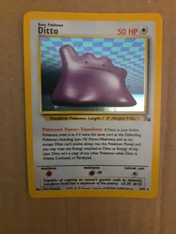 Pokemon TCG Ditto Fossil Holo Rare Card 3/62 Unlimited - Image 1