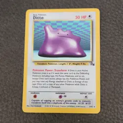 Ditto 3/62 Fossil Holo Rare 1999 Pokemon TCG The Pokemon Company Lightly Played - Image 1