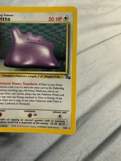Ditto 3/62 Pokemon Fossil Holo 1st Edition - Image 4