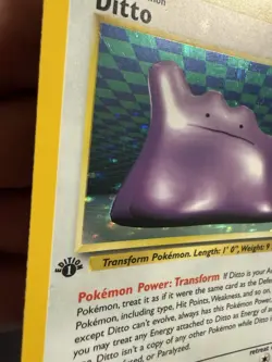 Ditto 3/62 Pokemon Fossil Holo 1st Edition - Image 5