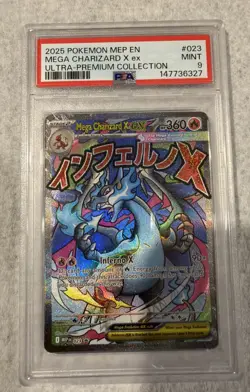 2025 Pokemon MEP En Mega Charizard X Ex PSA 9 - Image 1